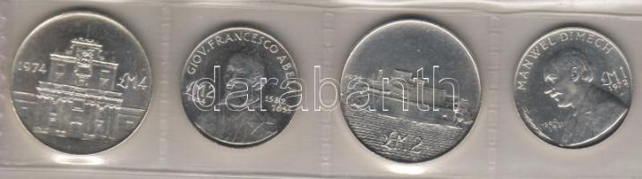 Málta 1972. 1Font + 2Font, 1974. 2Font + 4Font, ezüst T:1