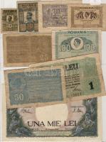 Románia 1917-45. 9db klf bankjegy T:II,III,IV