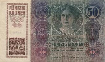 1914. 50K (5x) egymás utáni és egymáshoz közeli sorszámok T:I-