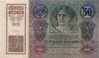 1914. 50K (5x) egymás utáni és egymáshoz közeli sorszámok T:I-