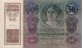 1914. 50K (5x) egymás utáni és egymáshoz közeli sorszámok T:I-