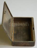 cca 1940 Ezüst (Ag) szivarkatartó doboz mechanikus zárral 117,5gr