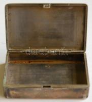cca 1940 Ezüst (Ag) szivarkatartó doboz mechanikus zárral 117,5gr