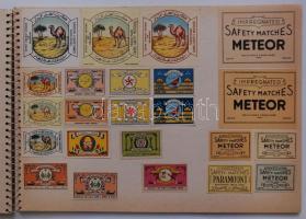 440db külföldi gyufacímke füzetbe rendezve