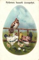 Easter chicken Emb. litho