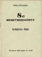 1949 Magyar Államvasútak: 8c. menetrendkönyv