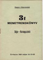 1949 Magyar Államvasútak: 3f. menetrendkönyv