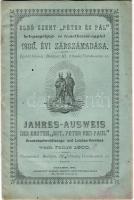 1900 Első Szt Péter és Pál betegsegélyező- és temetkezési egylet zárszámadása; Wimmer Márton nyomdája