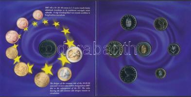 2007. 1Ft-100Ft 8klf db, dísztokos szettben, benne 50Ft "50 éves a Római Szerződés" T:BU Csak 5000db!