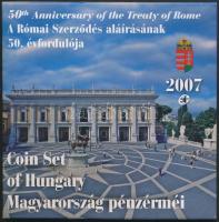 2007. 1Ft-100Ft 8klf db, dísztokos szettben, benne 50Ft "50 éves a Római Szerződés" T:BU C...