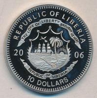Libéria 2006. 10$ "Szabadság pillanatai-Magyar Forradalom 1956." multicolor T:PP tanúsítvánnyal Liberia 2006. 10 Dollars "Moments of Freedom-Hungarian Revolution 1956." multicolor C:PP with certificate