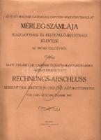 1908 Az Első Magyar Gazdasági Gépgyár Rt. jelentése magyar és német nyelven; Posner Károly nyomdája