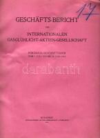 1914 A nemzetközi világítógáz Rt. zárszámadása német nyelven