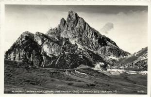 Falzarego pass with Hotel Marmolada