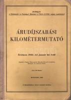 1955 Magyar Államvasútak: Árúdíjszabási kilométermutató
