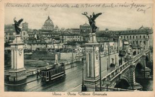 Rome Vittorio Emanuel bridge, tram (Rb)