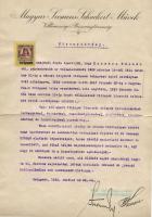 1926 Magyar Siemens-Schuckert Művek Villmossági Rt. ajánlólevele 10 000 K illetékbélyeggel