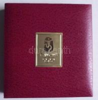 Kína 2008. "A Pekingi Olimpia kabala figurái -The Fuwa" aranyozott multicolor Cu emlékérem (50mm) eredeti dísztokban tanúsítvánnyal T:PP China 2008. "The Fuwa - the mascots of the 2008 Olympics Beijing" gold plated Cu medallion (50mm) in original case with certificate C:PP