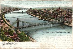 Budapest Erzsébet híd, litho (cut)