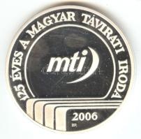 2005. "125 éves a Magyar Távirati Iroda" ezüstözött emlékérem dísztokban T:PP