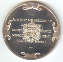 Bozó Gyula (1913-2004) DN. "Gr Széchenyi István / A Legnagyobb Magyar" ezüstözött fém emlé...