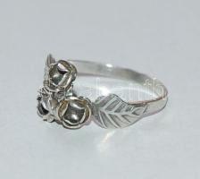 Ezüst (Ag) rózsás női gyűrű /
Silver ring 2,25gr size: 57