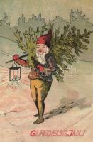 Dwarf with christmas tree, Törpe karácsonyfával