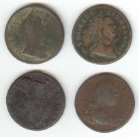 Ausztria/magyar/lengyel verdejel 1761P 1Kr + 1760W 1Kr + 1761W 1Kr + 1762W 1 Kr T:3
Austria/Hungaria...