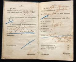 1860 Bécsi pékmesterek szövetségének inaskönyve Findingbuch der Wiener Bäcker-Hauptlande 32p