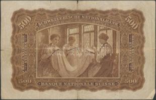 Svájc 1923. 500Fr T:III 
Switzerland 1923. 500 Francs C:F