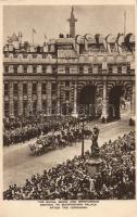 London, the royal bride and bridegroom driving to Buckingham Palace after the ceremony