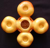 Érdekes formájú festett jelzett Goebel német fajansz gyertyatartó /
Painted Goebel faience candlesti...