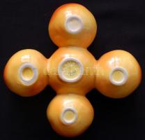 Érdekes formájú festett jelzett Goebel német fajansz gyertyatartó /
Painted Goebel faience candlesti...