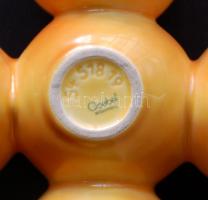 Érdekes formájú festett jelzett Goebel német fajansz gyertyatartó /
Painted Goebel faience candlesti...