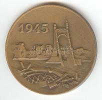 1970. Az Erzsébet híd rekonstruált átadására kiadott Br emlékérem (40mm) T:2