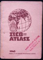 1940 A Magyar Katonai Szemle ingyenes mellékletének Zsebatlasza a M.Kir.Honvéd Térképészeti Intézet kiadásában