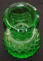 Kézzel készített, szakított üveg vázácska /
Hand-made vase 8cm