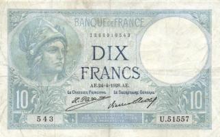 Franciaország 1928. 5Fr + 10Fr T:III France 1928. 5 Francs + 10 Francs C:F