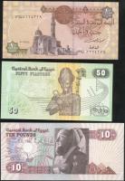 Egyiptom 5db modern bankjegy T:I Egypt 5 modern banknotes C:Unc