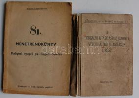 1941 Magyar kir Államvasutak 81. menetrendkönyv Bp.-Cegléd-Szolnok + BHÉV szolgálati szabályzat (romos)