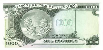 Mozambik / ideiglenes kiadás 1976. 100Esc + 500Esc + 1000Esc T:I
Mozambique / provisional issue 1976...