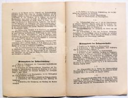 A Magyarországi Volksbund alapszabályai / 1939 The statutes of the Hungarian Volksbund. Bp., 1939 Bu...