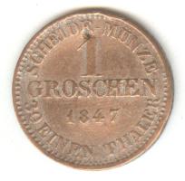 Német Államok/Szász-Koburg-Gotha 1847F. 1Gr Ag T:3 German States/Saxe-Coburg-Gotha 1847F 1 Groschen Ag C:F