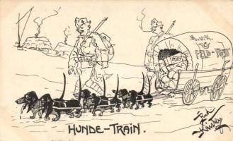 Dog train, military humour s: Rudolf Kristen