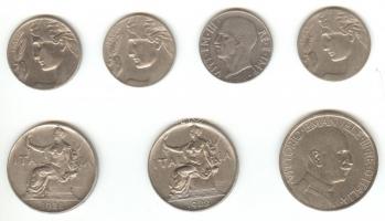 Olaszország 1908-1940. 20c (4x) + 1922. 1L + 1923. 2L + 1928. 1L T:2,2-
Italy 1908-1940. 20 centesim...