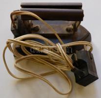 II. világháborús katonai tiszti vasaló, eredeti zsinórral és dugóval, melegítőként is használható / ...