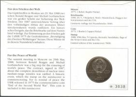 Szovjetunió 1975. 1R "30 éve ért véget a II. világháború" bélyeges érmés borítékon elsőnap...