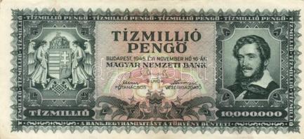 1945-46. 1.000.000P + 1.000.000MP + 1.000.000BP + 10.000.000P + 10.000.000MP + 10.000.000BP T:I-,II,...