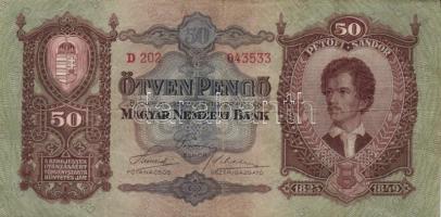 1930-45. 10P,20P (2klf), 50P (2klf),100P (2klf),500P,1000P összesen 9db T:II,III