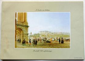 XIX. századi budapesti és magyarországi városképes metszetek reprodukciói, 12db, 30x21cm